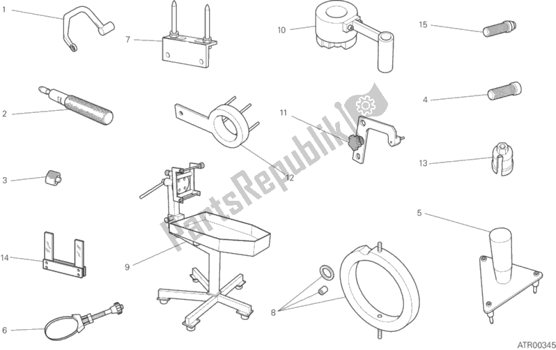 All parts for the 001 - Workshop Service Tools, Engine of the Ducati Diavel Xdiavel Thailand 1260 2016